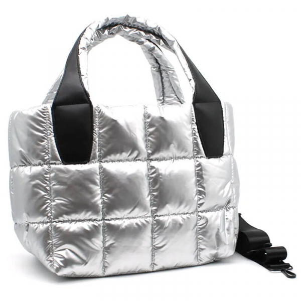 Tote Handtasche, Orianne, Thermolite silber, front